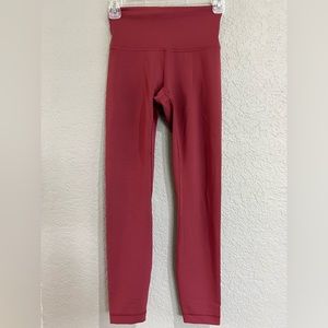 Lululemon Wunder Train High-Rise Tight 25" size: 4 color: Mulled Wine